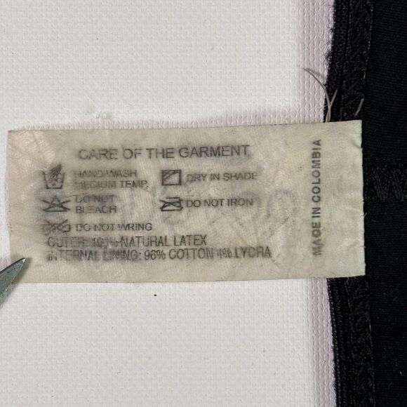 Lady Slim Black Latex Waist Cincher Corset Women's XS Gothic Alt Darkwear Witchy - Picture 9 of 14